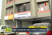 San Isidro: roban 12 oficinas a media cuadra de central de serenazgo