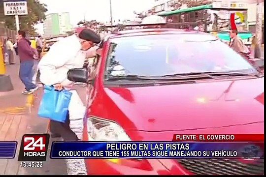 Conductor con 155 multas continúa haciendo taxi en las calles de Lima