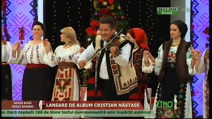Cristian Nastase - Interpretare la vioara (Seara buna, dragi romani! - ETNO TV - 16.12.2014)