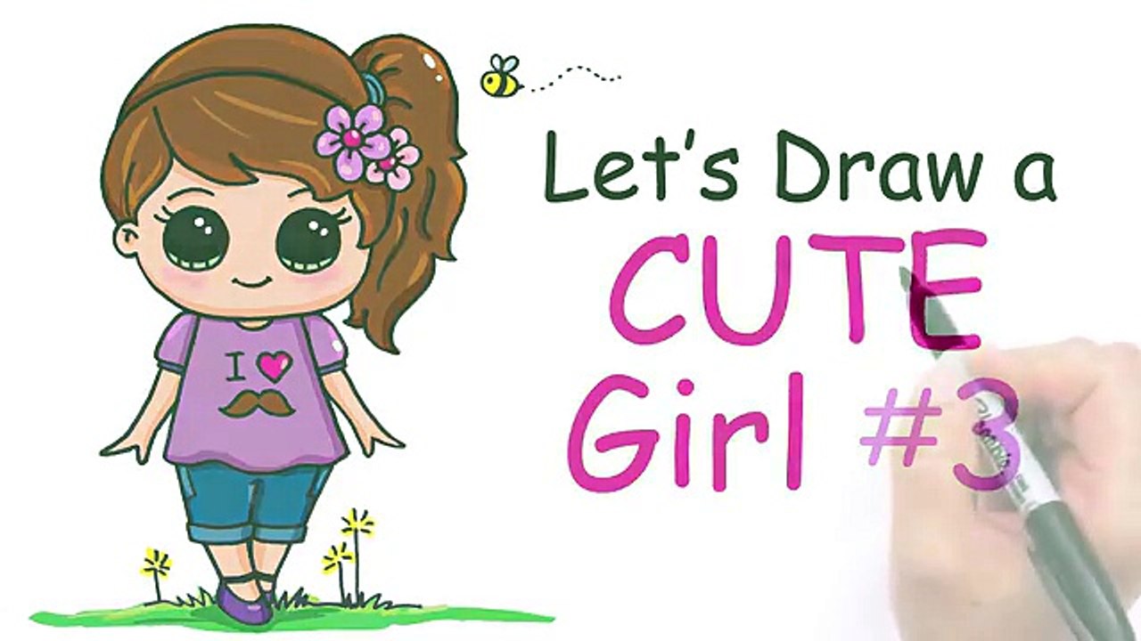 How to Draw Cute Girl Easy #3