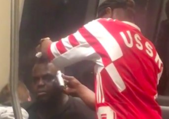 Only in Oakland: Woman Catches a Man Getting a Haircut on BART