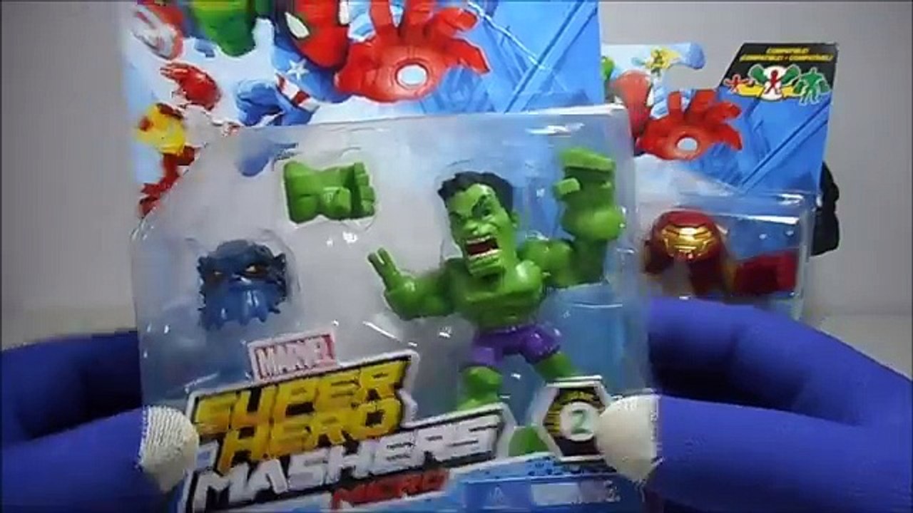 Super Hero Mashers MICRO - Hulk, Homem de Ferro, Skaar, Hulk Buster