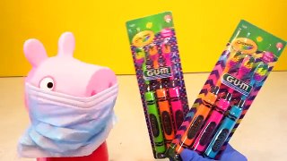 DENTIST PEPPA PIG Brushes Dr Drill n Fill Play Doh Candy Teeth - LEARN COLORS Kids Video