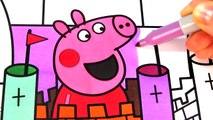 Peppa Pig Castle Coloring Pages, Drawing Pages Videos with Colored Markers