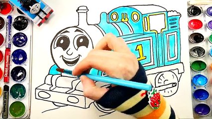 HOW TO DRAW THOMAS - Coloring with Thomas and Friends - Train Video For Children