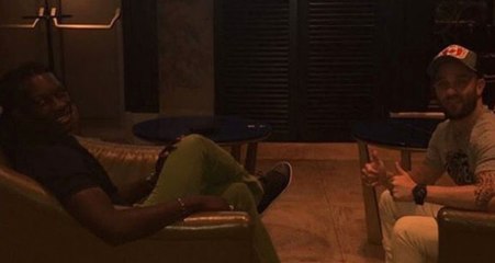 Bafetimbi Gomis ile Mathieu Valbuena, UEFA Avrupa Ligi Finalini Birlikte İzledi