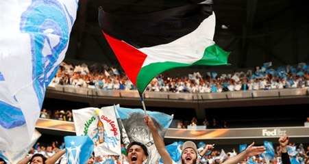 Fransız Ekibi Marsilya'nın Taraftarı Filistin'e Destek Verdi