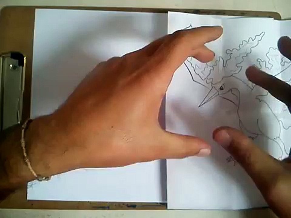 COMO DIBUJAR A MOLTRES - POKEMON GO / how to draw moltres - pokemon go