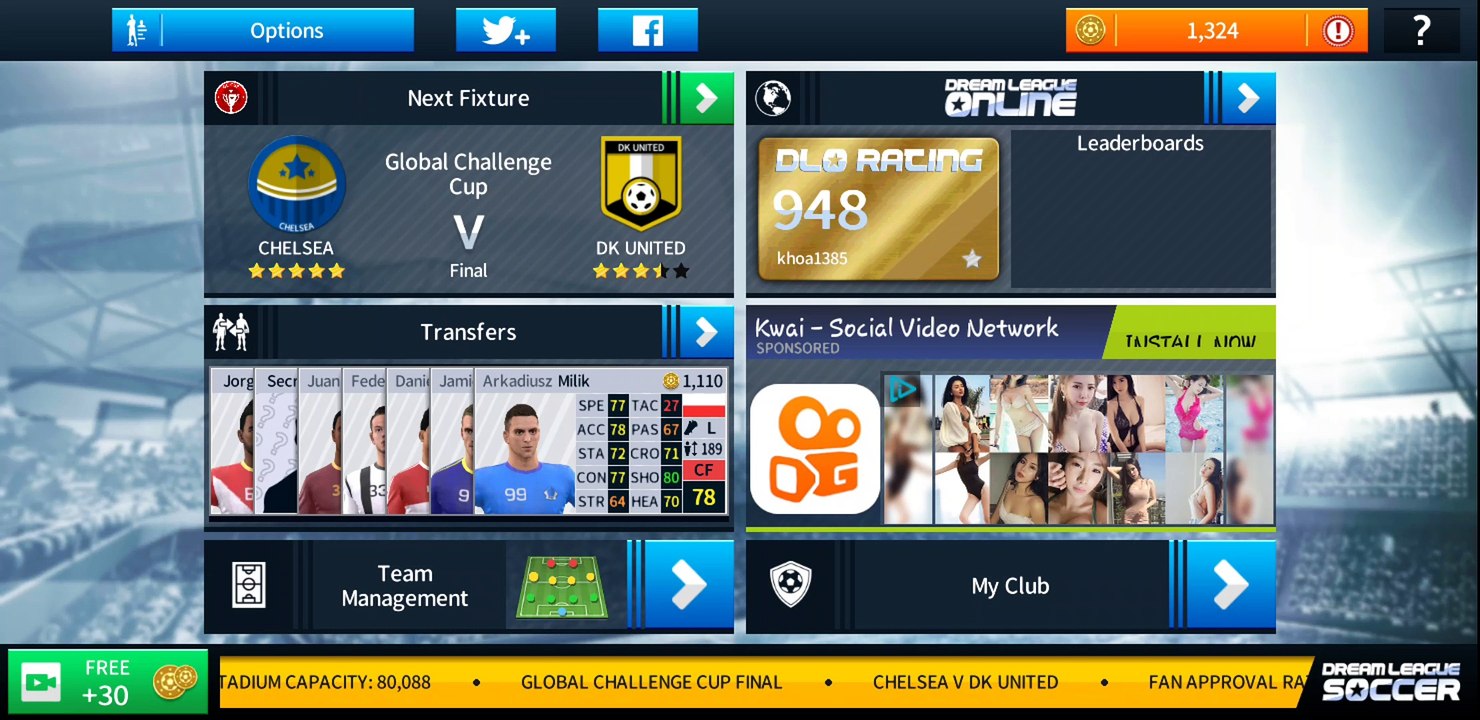 Dream League 2018 IOS Android - Season 1 - Game 26