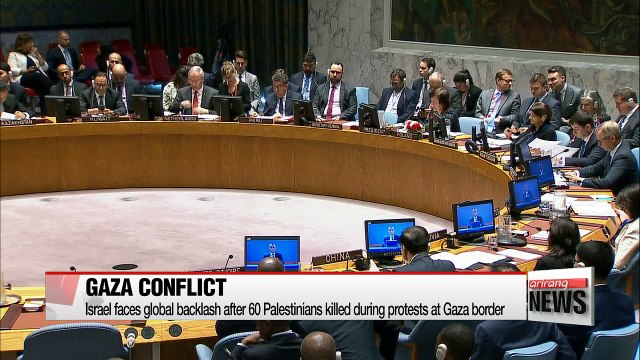 Israel faces global backlash after 60 Palestinians killed during protests at Gaza border