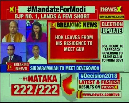 Karnataka Results 2018: Congress, JD(S) leaders meet Governor Vajubhai Vala