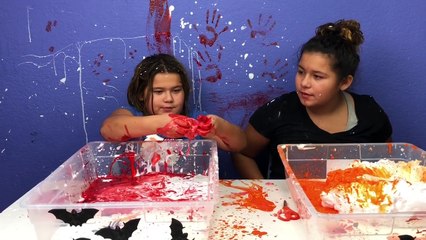 Making Slime With Giant Balloons! Giant Slime Balloon Tutorial Halloween Edition
