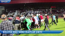 Bolu maç sonu sahada çirkin saldırı sonrası stadyumda olaylar