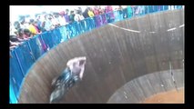 Indian girl's best bike stunts in well of death...!!!!