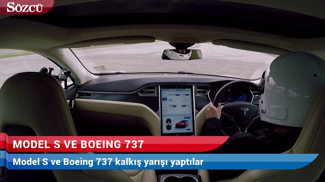 Model S ve Boeing 737 kalkış yarışı yaptılar