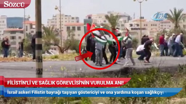 Filistinli ve sağlık görevlisinin vurulma anı