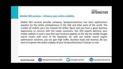 Mobile SEO services  - Make your website future-ready