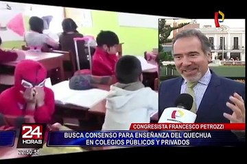 Congresista busca acuerdo para implementar el quechua en los colegios
