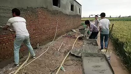 Cement Spray Plastering machine Video...!!!!