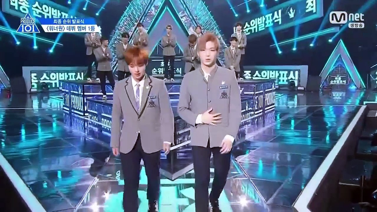(FINAL) 4번째 순위 발표식 - 강다니엘 1등 | FINAL Elimination Kang Daniel 1st Rank