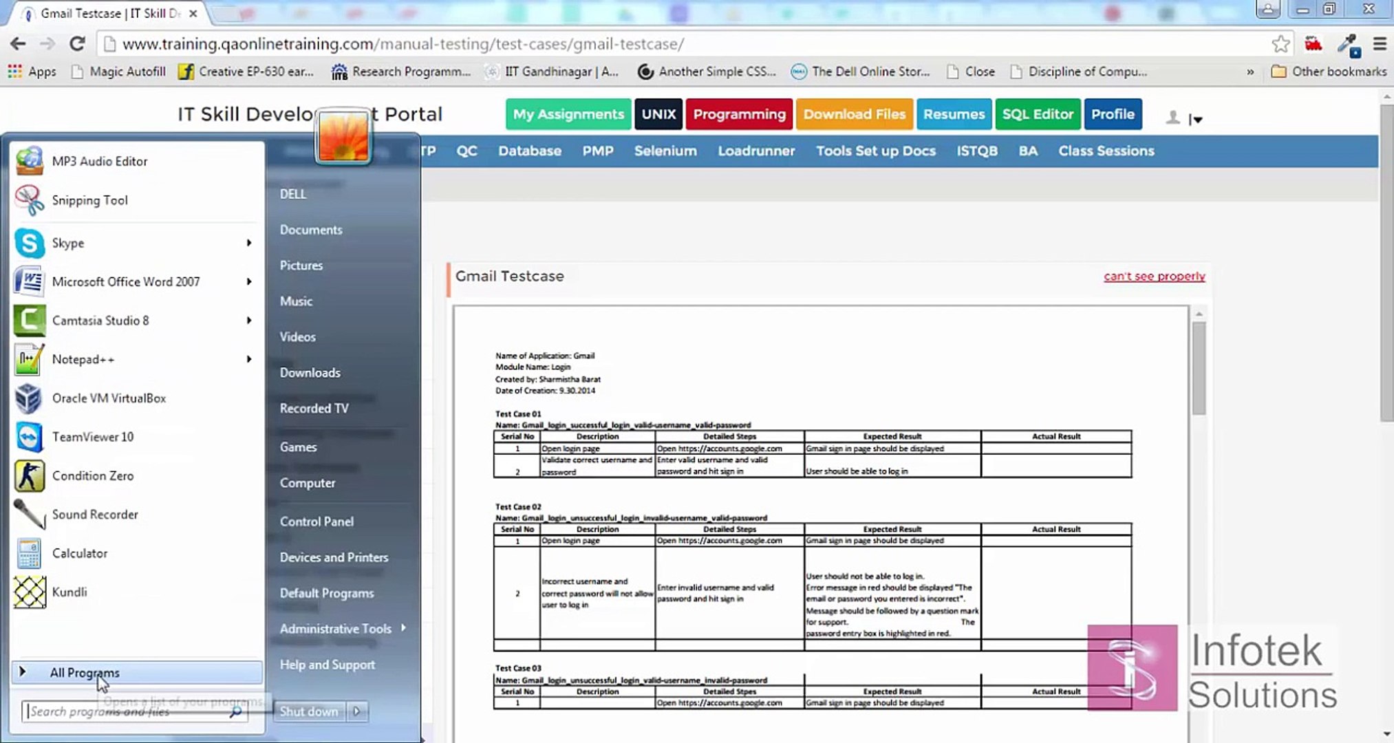 ⁣Writing Gmail Test Case Manually! QA Training
