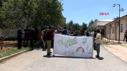 Gaziantep'te Üniversiteliler Kudüs İçin Yürüdü