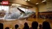 Shkenca bën çmenduri, arrin të fusë një balenë në palestrën e shkollës (360video)