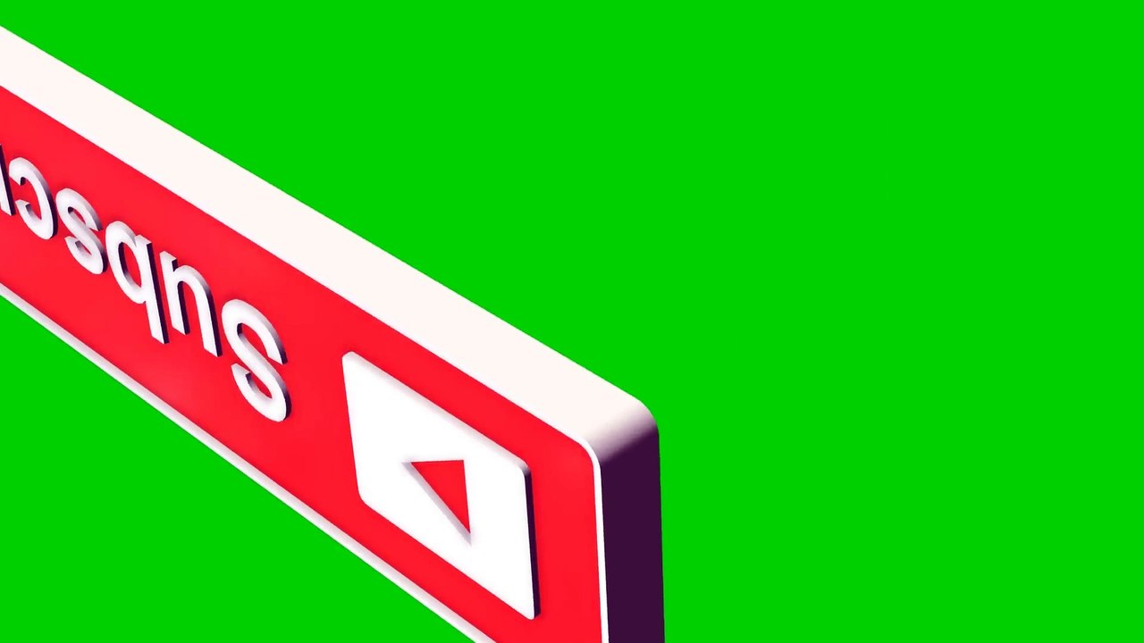 subscribe & like  button - 6 animated subscribe & like button on green screen