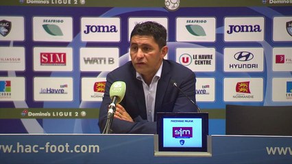 Réaction d'Oswald Tanchot et Jean-Marc Furlan après Le Havre AC - Stade Brestois 29