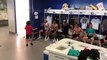 Marcelo's son doing a header bin challenge with Real Madrid players