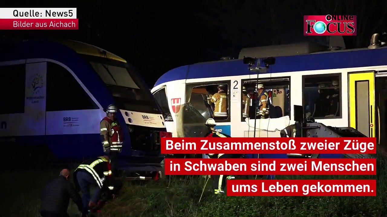 Zwei Tote und 14 Verletzte! Erste Aufnahmen zeigen das schwere Zugunglück bei Aichach in Bayern.