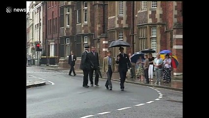 FILE: Prince Harry arrives for first day at Eton College
