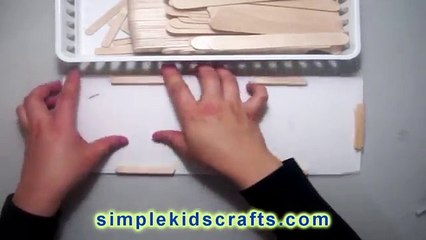 How to make a recycled popscicle stick bed for your fashion doll - EP - simplekidscrafts