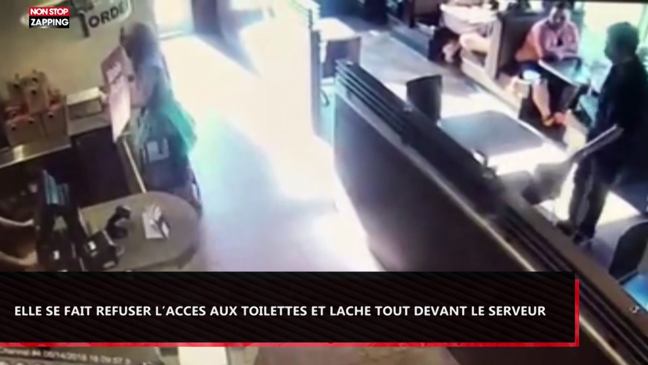 Elle se fait refuser l’accès aux toilettes d’un resto et fait ses besoins devant le serveur (Vidéo)