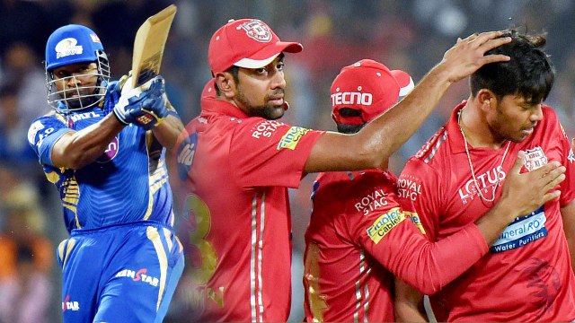 IPL 2018: Kiren Pollard, Krunal Pandya power MI To 186/8 vs KXIP, Inning Highlights |वनइंडिया हिंदी