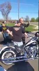 Cop threatens to put biker in jail for calling his partner a fcking idiot