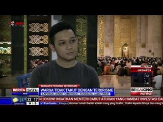 Tarawih di Masjid Agung Surabaya, Warga Tak Takut Terorisme
