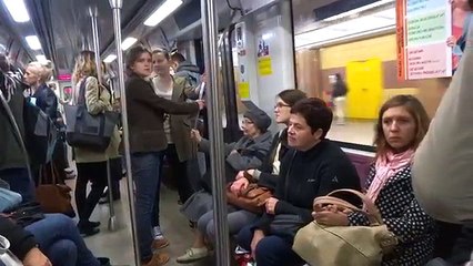 Subway ride in Warsaw, Poland