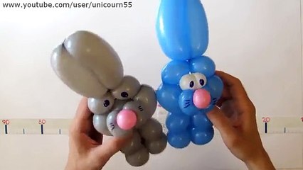 Кролик (заяц) из шарика / One balloon Rabbit (Subtitles)