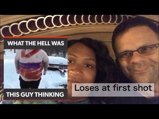 GUY WRAPS FIREWORKS AROUND HIM REACTION