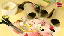 DIY Pen Holder Out Of Recycled Toilet Paper Roll - Toilet Paper Tube Craft