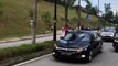 Earlier, @Dr. Mahathir bin Mohamad arrives at the National Palace in his car, with Proton 2020 plate.