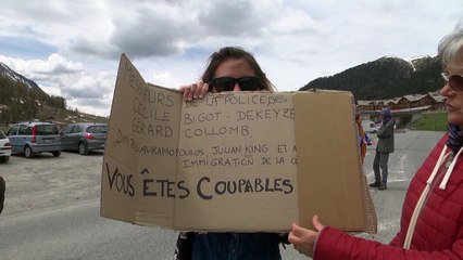 D!CI TV : une participante d ela manifestation à Montgenèvre explique le but de cette action