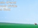 Roundhill Furniture RD042GL Seto 4Panel 4 Golden Room Divider Screen Gold