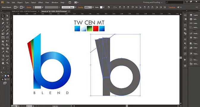 Professional Logo Design - Adobe Illustrator cs6 (BLEND)