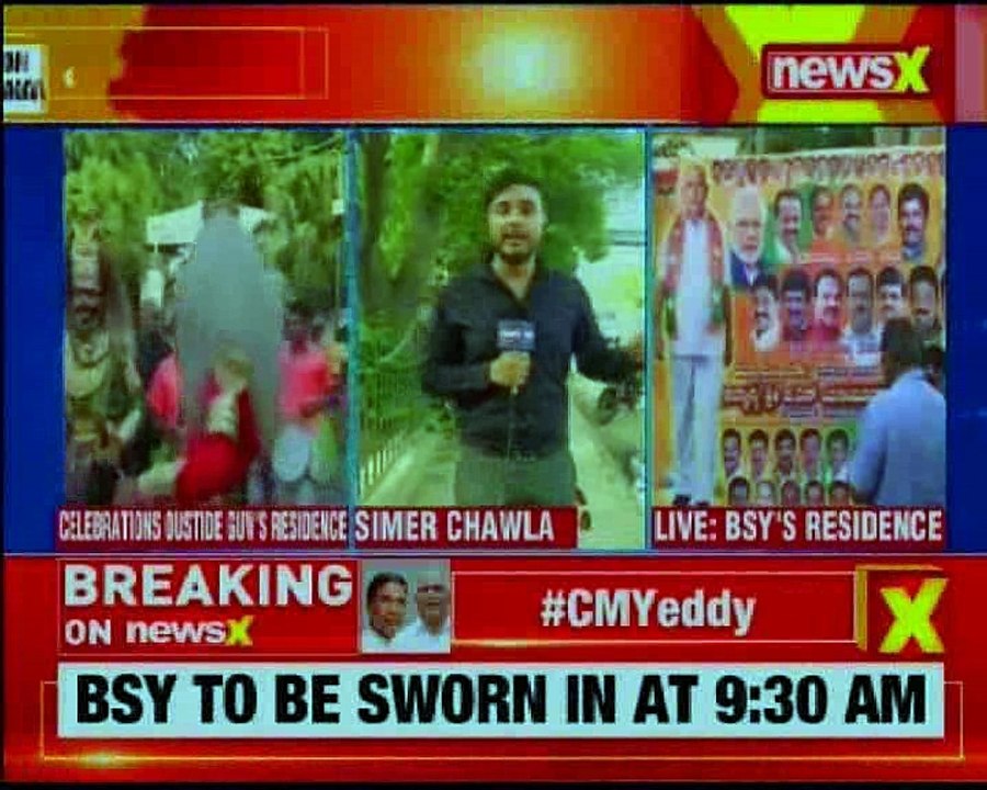 BJP's BS Yeddyurappa takes oath at Raj Bhawan; becomes Karnataka's new Chief Minister