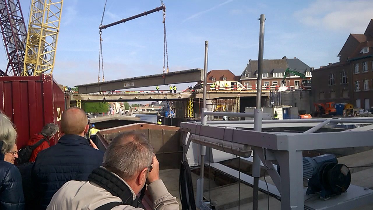 Démontage du Pont-à-ponts à Tournai