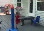 Adorable Kid Demonstrates Impressive Basketball Trick-Shot