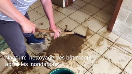 Nandrin:  nettoyage des bâtiments après les inondations