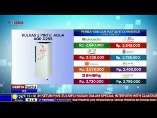 Perbandingan Harga e-Commerce: Kulkas 2 Pintu Aqua AQR-D259